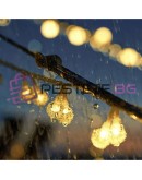 Соларен гирлянд 12м IP65 топки